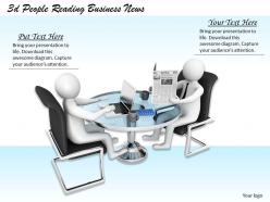 3d people reading business news ppt graphics icons powerpoint