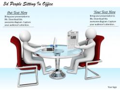 3d people sitting in office ppt graphics icons powerpoint