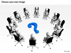 3d people sitting on chair with question mark ppt graphic icon