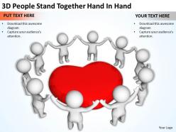 3d people stand together hand in hand ppt graphics icons powerpoint