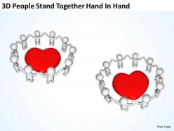 3d people stand together hand in hand ppt graphics icons powerpoint