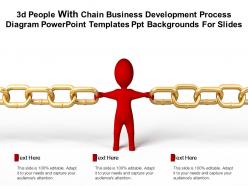 3d people with chain business development process diagram templates ppt for slides