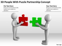 3d people with puzzle partnership concept ppt graphics icons powerpoint