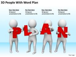 3d people with word plan ppt graphics icons powerpoint