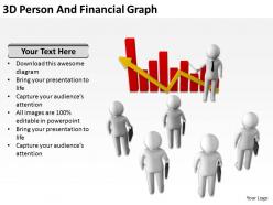 3d person and financial graph ppt graphics icons powerpoint