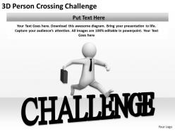 3d person crossing challenge ppt graphics icons powerpoint
