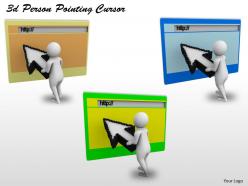 3d person pointing cursor ppt graphics icons powerpoint