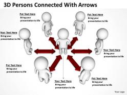 3d persons connected with arrows ppt graphics icons
