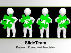 3d persons green puzzle pieces team powerpoint templates ppt themes and graphics 0213
