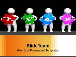 3d persons holding puzzle pieces team powerpoint templates ppt themes and graphics 0113