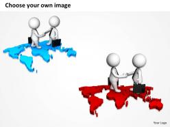 3d persons on world map ppt graphics icons powerpoint