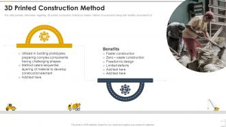 3D Printed Construction Method Construction Playbook Ppt Brochure