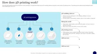 3D Printing In Manufacturing Industry How Does 3D Printing Work