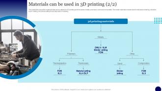 3D Printing In Manufacturing Industry Materials Can Be Used In 3D Printing Appealing Images