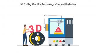 3D Printing Machine Technology Concept Illustration