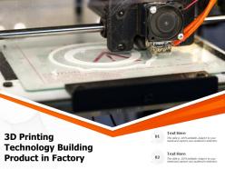 3d printing technology building product in factory