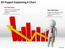 3D Puppet Explaining A Chart Ppt Graphics Icons PowerPoint