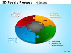 3d puzzle4 stages ppt templates 3