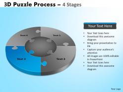 3d puzzle4 stages ppt templates 3