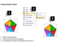 3d puzzle 5 pieces process planning powerpoint slides and ppt templates db