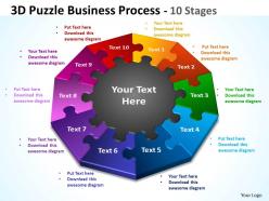 3d puzzle business process 10 stages 1