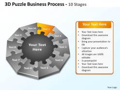 3d puzzle business process 10 stages 3