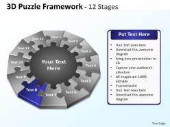 62020699 style division pie-puzzle 12 piece powerpoint template diagram graphic slide
