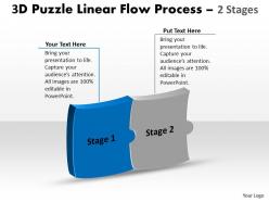 3d puzzle linear flow process 2 stages 57