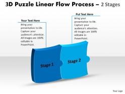 3d puzzle linear flow process 2 stages