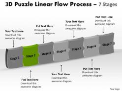 3d puzzle linear flow process 7 stages 12
