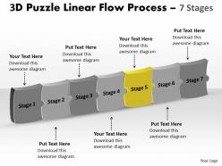 3d puzzle linear flow process 7 stages 12