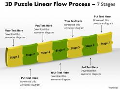 3D Puzzle Linear Flow Process 7 Stages