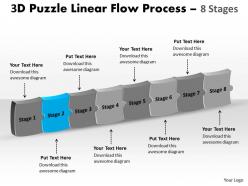 3d puzzle linear flow process 8 stages 13