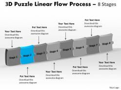 3d puzzle linear flow process 8 stages