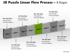 3d puzzle linear flow process 8 stages