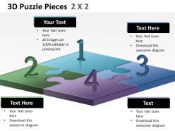 3d puzzle pieces 2x2 ppt 3