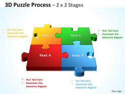 3d puzzle process 2 x 2 stages