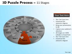 72869871 style division pie-puzzle 11 piece powerpoint template diagram graphic slide
