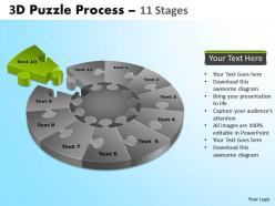 3d puzzle process diagram 11 stages templates 2