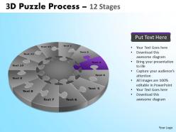 3d puzzle process diagram 12 stages ppt templates 2