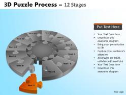 3d puzzle process diagram 12 stages ppt templates 2