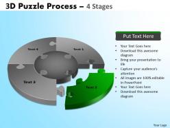 3d puzzle process diagram 4 stages powerpoint slides and ppt templates 0412