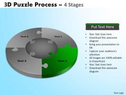 3d puzzle process diagram 4 stages powerpoint slides and ppt templates 0412