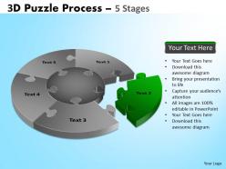 3d puzzle process diagram 5 stages ppt templates 2