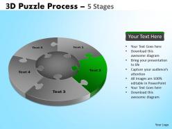 3d puzzle process diagram 5 stages ppt templates 2