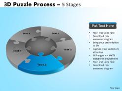 45420466 style division pie-puzzle 5 piece powerpoint template diagram graphic slide
