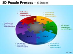3d puzzle process diagram 6 stages ppt templates 7