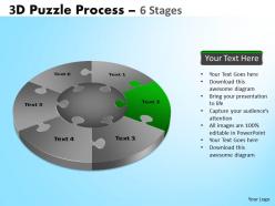 3d puzzle process diagram 6 stages templates 2