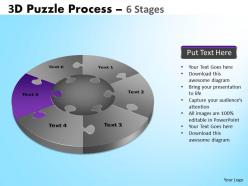 3d puzzle process diagram 6 stages templates 2
