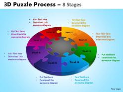 3d puzzle process diagram 8 stages templates 3